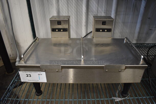 2014 Bunn 2SH STAND Stainless Steel Commercial Countertop Server Stand. 120 Volts, 1 Phase. 19x14x12. Tested and Working!