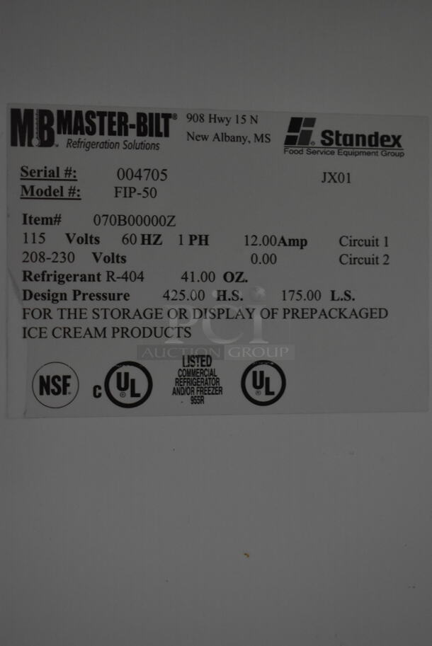 Master-Bilt FIP-50 Metal Commercial Floor Style Deli Display Case Merchandiser. 208-230 Volts, 1 Phase.  - Image 6 of 6