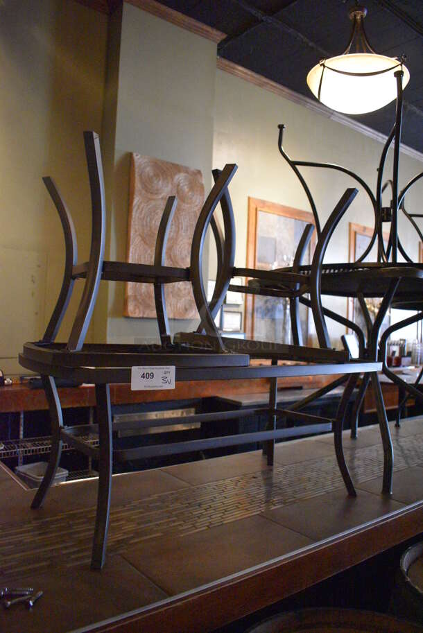 3 Various Metal Outdoor Patio Tables and End Tables. BUYER MUST REMOVE. Includes 42x23x18, 21x21x20. 3 Times Your Bid! (Susquehanna Ale House) - Image 2 of 2