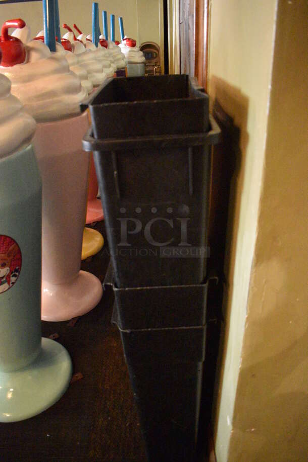 4 Poly Slim Jim Trash Cans. BUYER MUST REMOVE. 11x20x30. 4 Times Your Bid! (Susquehanna Ale House) - Image 2 of 2