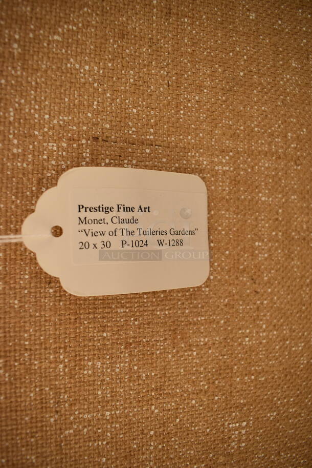 Framed Canvas Painting Reproduction of View of The Tuileries Gardens by Claude Monet From Art Dealer Ed Mero! - Image 9 of 10