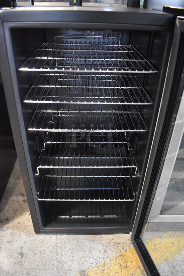 BRAND NEW SCRATCH AND DENT! Whynter BR-130SB Stainless Steel Floor Style Electric Powered  Black Cabinet With Glass Door Trimmed In Stainless Steel Beverage Refrigerator And 120 Can Capacity.115V. Tested and Working!  - Image 4 of 5