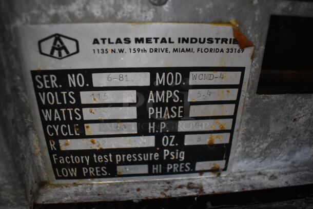 Atlas WCMD-4 Metal Commercial Cold Pan Drop In Unit in Cabinet. 115 Volts, 1 Phase. 65x33x40. Tested and Powers On But Does Not Get Cold - Image 9 of 10