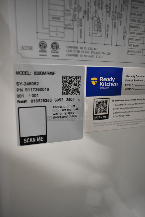 BRAND NEW SCRATCH AND DENT! 2024 Mainstreet 829BMR49F Stainless Steel Commercial 54" Solid Door Reach-In Freezer w/ Poly Coated Racks. 115 Volts, 1 Phase. Tested and Working! - Image 10 of 10