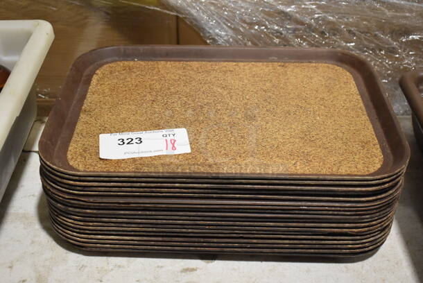 18 Brown Poly Trays. 16.5x12x1. 18 Times Your Bid! - Image 1 of 3