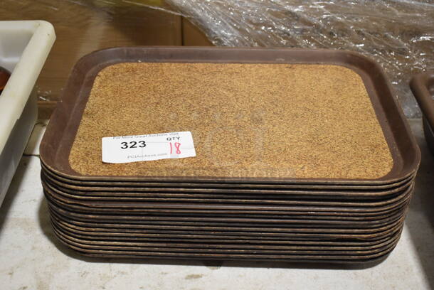 18 Brown Poly Trays. 16.5x12x1. 18 Times Your Bid!