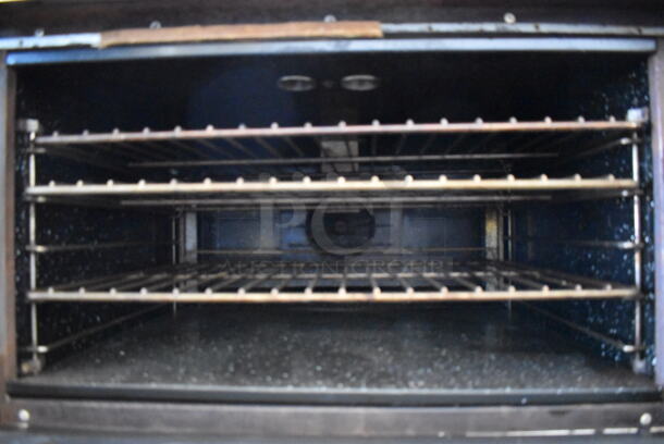 Vulcan Snorkel Stainless Steel Commercial Natural Gas Powered 10 Burner Range w/ 2 Convection Ovens, Over Shelf and Back Splash on Commercial Casters. 60x32x60 - Image 7 of 8
