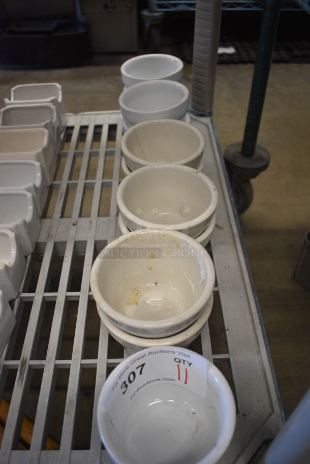 11 Various White Ceramic Bowls. 4x4x2.75. 11 Times Your Bid! - Image 2 of 3