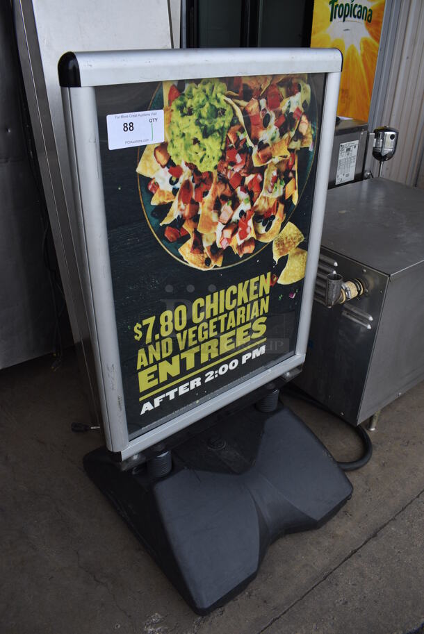 Poly Floor Style Sidewalk Sign. 24x22x43 - Image 2 of 4