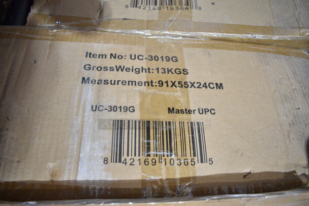 PALLET LOT of 25 BRAND NEW Items/Boxes Including 2 Boxes Winco UC-3019G 3 Level Plastic Utility Cart w/ 400 lb Capacity, Raised Ledges, Winco APL-12 Sizzle Platter, Winco INSC-7M 7 Quart Inset Cover, Winco POP-8B Popcorn Popper, Winco FFT-1826 Sheet Tray, Winco SPJM-404 Stainless Steel Drop In Bins, Winco KBG-29 Triple Zip Knife Bag, Winco Roaster Pan. 25 Times Your Bid! - Image 4 of 12