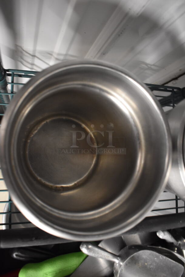 4 Stainless Steel Cylindrical Drop In Bins w/ 4 Lids. 7.5x7.5x8. 4 Times Your Bid! - Image 3 of 3