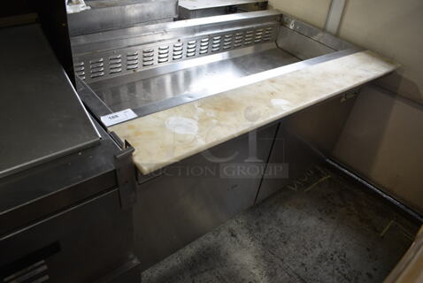 Avantco 178SCLM260 Stainless Steel Prep Table. No Lid. 115 Volts, 1 Phase. Tested and Powers On But Does Not Get Cold