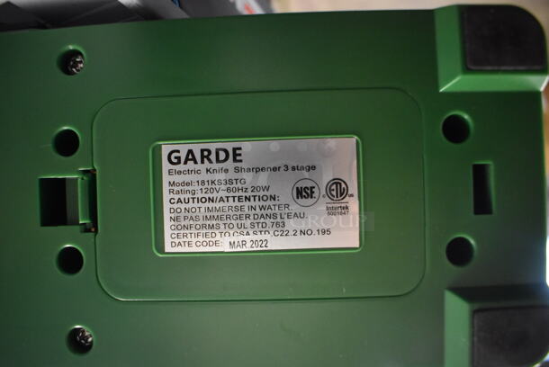 BRAND NEW IN BOX! Garde XL 181KS3STG 3 Stage Heavy-Duty Stainless Steel Electric Knife Sharpener. 120 Volts, 1 Phase. 10.5x4x4. Tested and Working! - Image 4 of 5