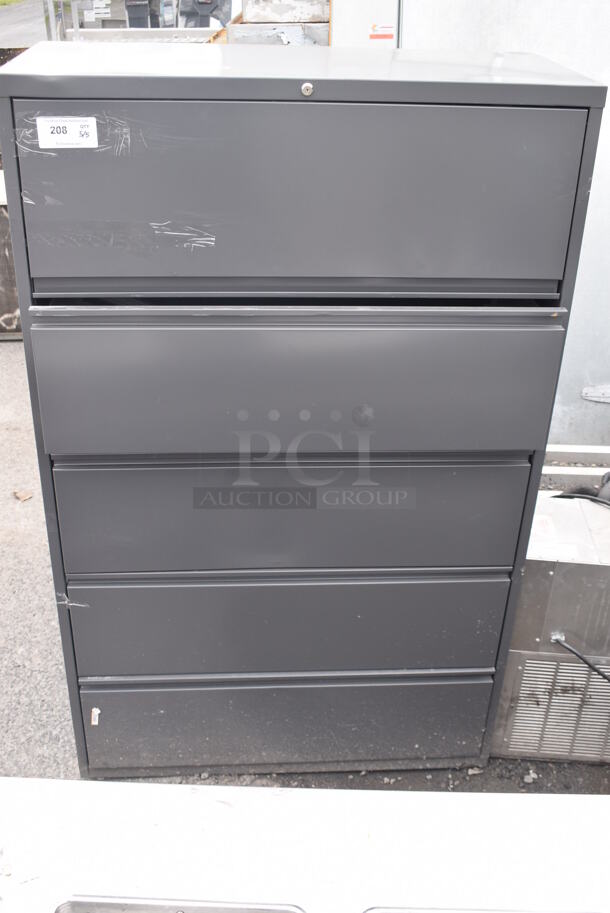 Gray Metal 5 Drawer Filing Cabinet. - Image 1 of 11