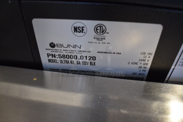BRAND NEW SCRATCH AND DENT! 2022 Bunn ULTRA NX Stainless Steel Commercial Countertop 2 Hopper Slushie Machine. Missing Lids and Drip Tray. 120 Volts, 1 Phase. 16x24x30. Tested and Working! - Image 4 of 6