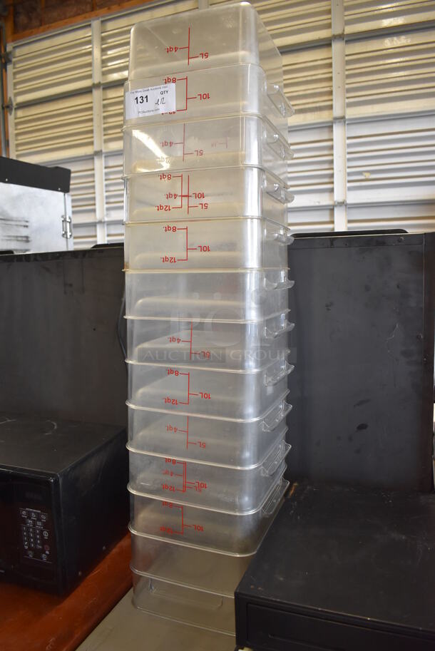 ALL ONE MONEY! Lot of 12 Poly 12 Quart Containers. 12.5x11x8 - Image 3 of 5