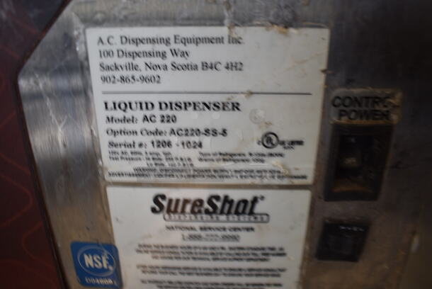 Sure Shot AC 220 Commercial Countertop Milk/Cream Liquid Dispenser On Galvanized Legs. Tested and Working! - Image 5 of 5