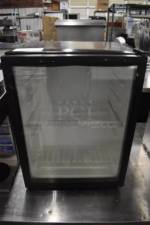 Metal Commercial Mini Cooler Merchandiser. 18.5x17.5x25. Tested and Working!