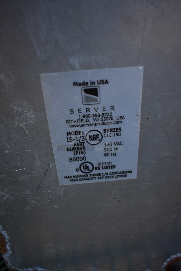 Server IS-1/3 Stainless Steel Countertop Electric Powered IntelliServ Food Warmer. 120 Volts, 1 Phase. Tested and Working! - Image 6 of 6