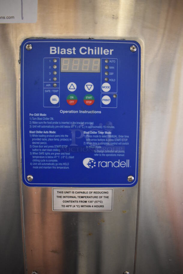 2013 Randell BC-18 Stainless Steel Commercial Floor Style Blast Chiller w/ 4 Probes. 115/230 Volts, 1 Phase. 40x36x70 - Image 2 of 6