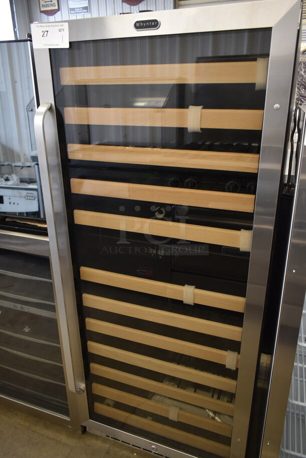 BRAND NEW SCRATCH AND DENT! Whynter BWR-0922DZ 92 Bottle Built-in Stainless Steel Dual Zone Compressor Wine Refrigerator. 115 Volts, 1 Phase. Tested and Working! - Image 2 of 3