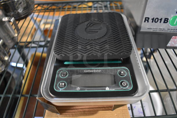 IN ORIGINAL BOX! Coffee Gator Metal Countertop Scale. 5.5x8x2 - Image 1 of 3