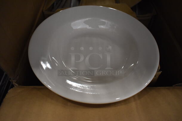 2 Boxes of BRAND NEW! Items; 18 Chef & Sommelier Wine Glasses and 16 Reno White Ceramic Plates. Includes 9x9x2, 2.5x2.5x9. 2 Times Your Bid! - Image 11 of 12