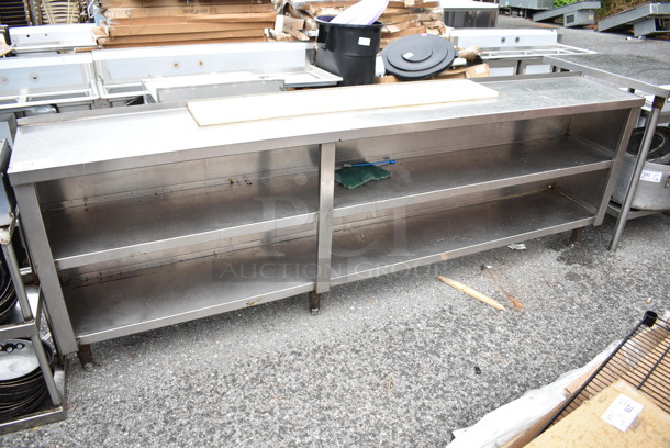 Stainless Steel Commercial Table w/ 2 Under Shelves.  - Image 1 of 4