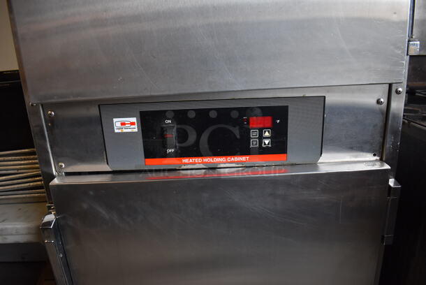 Carter Hoffmann Stainless Steel Commercial 2 Half Size Reach In Heated Holding Cabinet on Commercial Casters. 26.5x33x72. Tested and Working! - Image 6 of 11