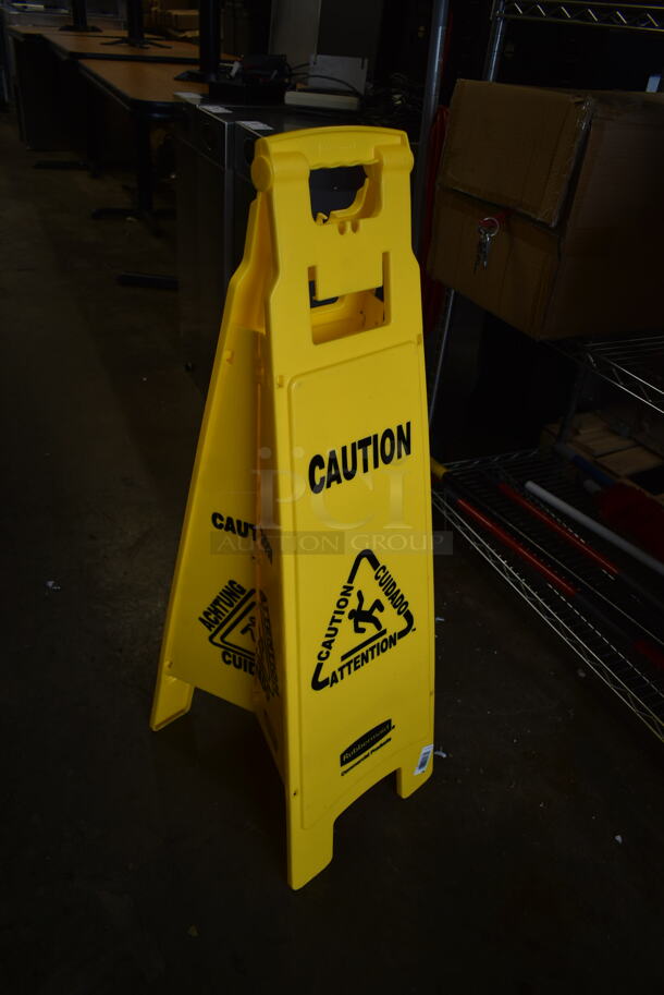 Yellow Poly Wet Floor Caution Sign. - Image 2 of 2