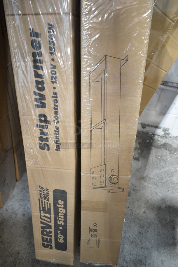 2 BRAND NEW IN BOX! ServIt 423SWI60CP Stainless Steel Commercial 60" High Wattage Strip Warmer with Adjustable Infinite Controls and Cord. 120 Volts, 1 Phase. 2 Times Your Bid! - Image 2 of 4