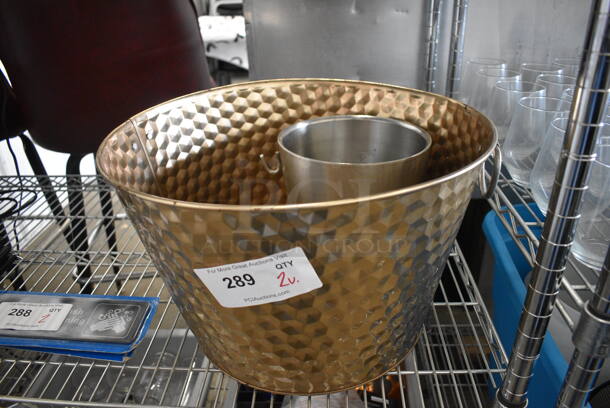 2 Various Metal Bins. Includes 15.5x15.5x10. 2 Times Your Bid!