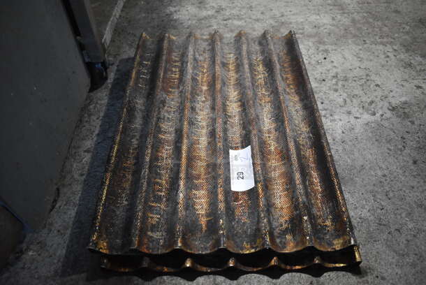 2 Metal Perforated 6 Loaf Baking Pans. 18x26x1. 2 Times Your Bid! - Image 1 of 3