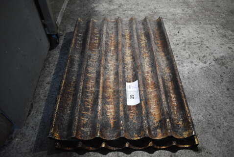 2 Metal Perforated 6 Loaf Baking Pans. 18x26x1. 2 Times Your Bid!
