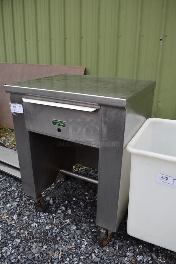 Ruslander Stainless Steel Counter w/ Drawer on Commercial Casters. 28x24x36 - Image 4 of 6