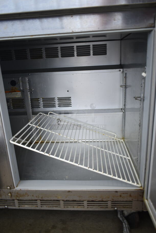 Beverage Air WTR48A Stainless Steel Commercial 2 Door Undercounter Cooler on Commercial Casters. 115 Volts, 1 Phase. Tested and Does Not Power On - Image 3 of 5