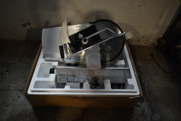 2013 Bizerba GSP H Stainless Steel Commercial Countertop Meat Slicer. 120 Volts, 1 Phase. Tested and Working!