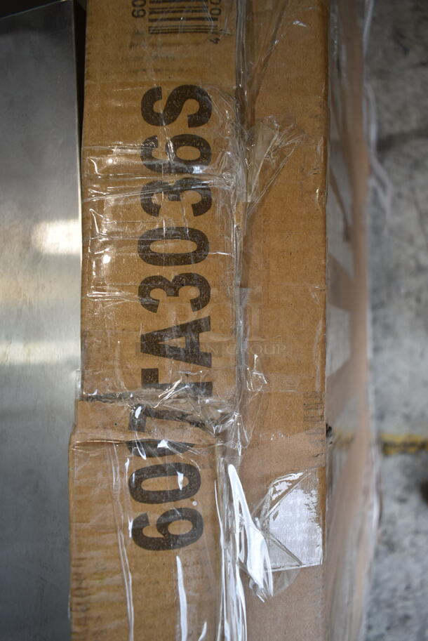 BRAND NEW SCRATCH AND DENT! Regency 600TA3036S 30" x 36" All 18-Gauge 430 Stainless Steel Commercial Work Table with Undershelf. May Be Missing Pieces. - Image 2 of 3