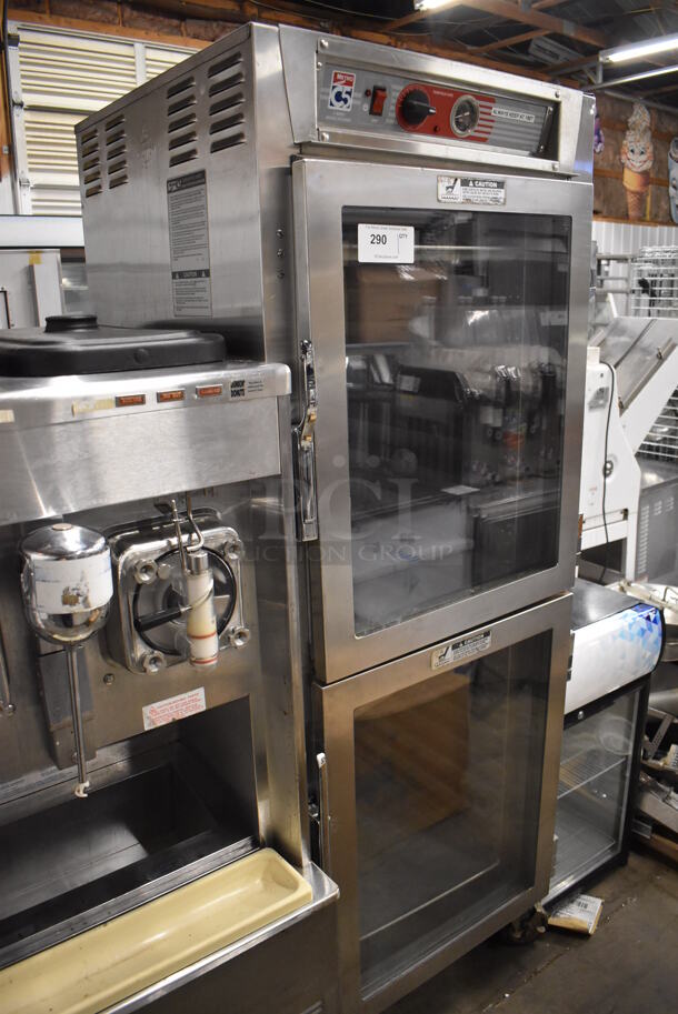 Metro C5 Stainless Steel Commercial 2 Half Size Reach In Warming Cabinet Merchandiser on Commercial Casters. 28x31x74. Tested and Working! - Image 2 of 6