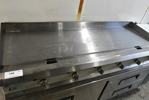 BRAND NEW SCRATCH AND DENT! 2023 Cooking Performance Group CPG 351GTCPG72NL Stainless Steel Commercial Countertop Natural Gas Powered Flat Top Griddle. 180,000 BTU.  - Image 5 of 7