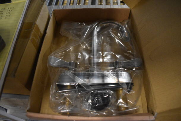 BRAND NEW IN BOX! Advance Tabco K-52LL Stainless Steel Commercial Faucet w/ Handles.