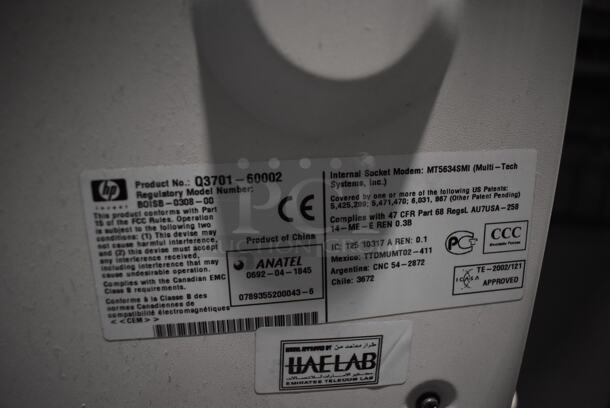 HP LaserJet Floor Style Printer Copier Scanner. 100-127 Volts, 1 Phase. 31x29x48 - Image 9 of 12