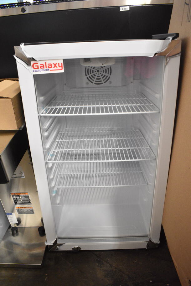 BRAND NEW SCRATCH AND DENT! Galaxy 177CRG48 Black Customizable Countertop Display Refrigerated Merchandiser - 3.5 cu ft. 115 Volts, 1 Phase. Tested and Powers On But Does Not Get Cold - Image 2 of 6