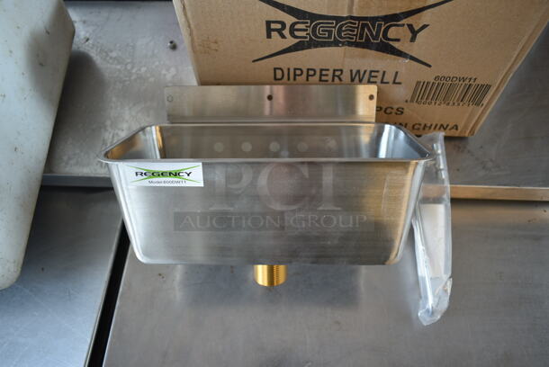 BRAND NEW SCRATCH AND DENT! Regency 600DW11 Stainless Steel Ice Cream Dipper Well and Faucet Set - Image 3 of 8