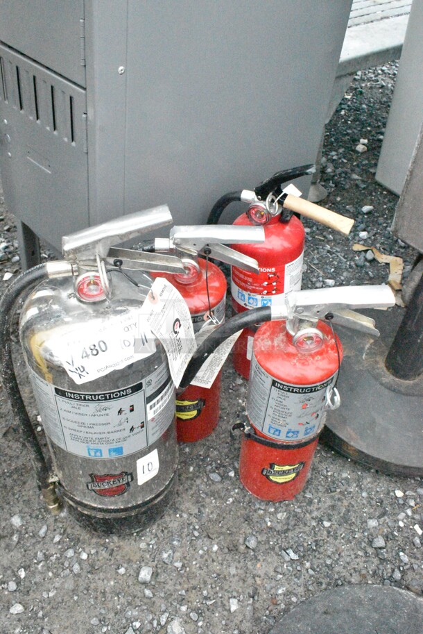 4 Various Fire Extinguishers Including 1 Wet Chemical and 3 Dry. 4 Times Your Bid! Buyer Must Pick Up - We Will Not Ship This Item. - Image 1 of 12