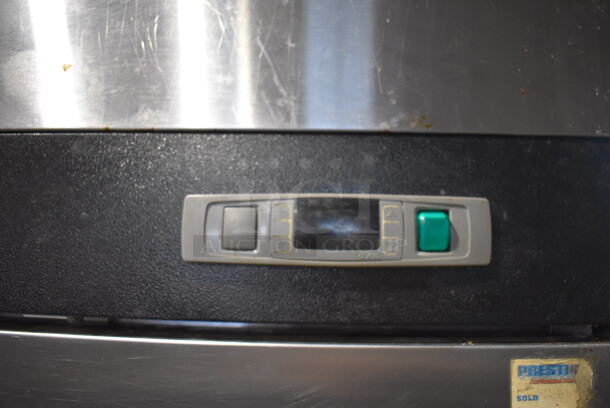 2015 Migali C-2F Stainless Steel Commercial 2 Door Reach In Cooler w/ Poly Coated Racks on Commercial Casters. 115 Volts, 1 Phase. 51x31.5x82.5. Tested and Working! - Image 2 of 7