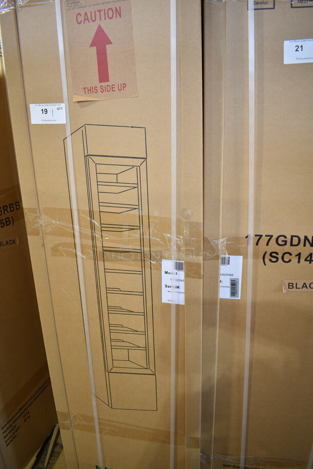 BRAND NEW IN BOX! Galaxy 177GDN5RBB Metal Commercial Single Door Reach In Cooler Merchandiser w/ Poly Coated Racks and LED Lighting. 110-120 Volts, 1 Phase. - Image 2 of 3