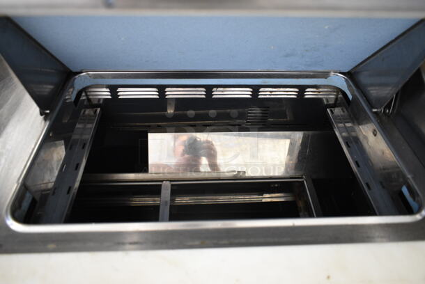 2014 Delfield UCD4464N-12-DD5 Stainless Steel Commercial Sandwich Salad Prep Table Bain Marie Mega Top w/ 4 Drawers, Over Shelf. 115 Volts, 1 Phase. Tested and Powers On But Does Not Get Cold - Image 3 of 10