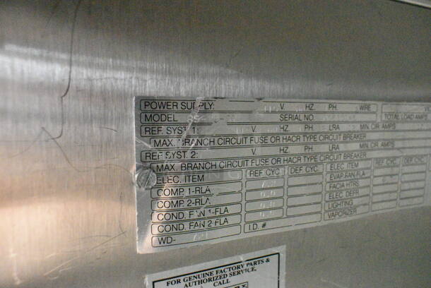 Traulsen RHT132WUT-FHS Stainless Steel Commercial 2 Door Reach In Cooler. 115 Volts, 1 Phase. Tested and Working! - Image 5 of 7
