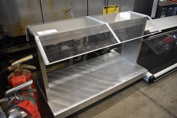 Merco Savory Model 010040 Stainless Steel Commercial Countertop Warming Display Counter w/ Sneeze Guard. 120 Volts, 1 Phase. 36x18x26. Tested and Working!